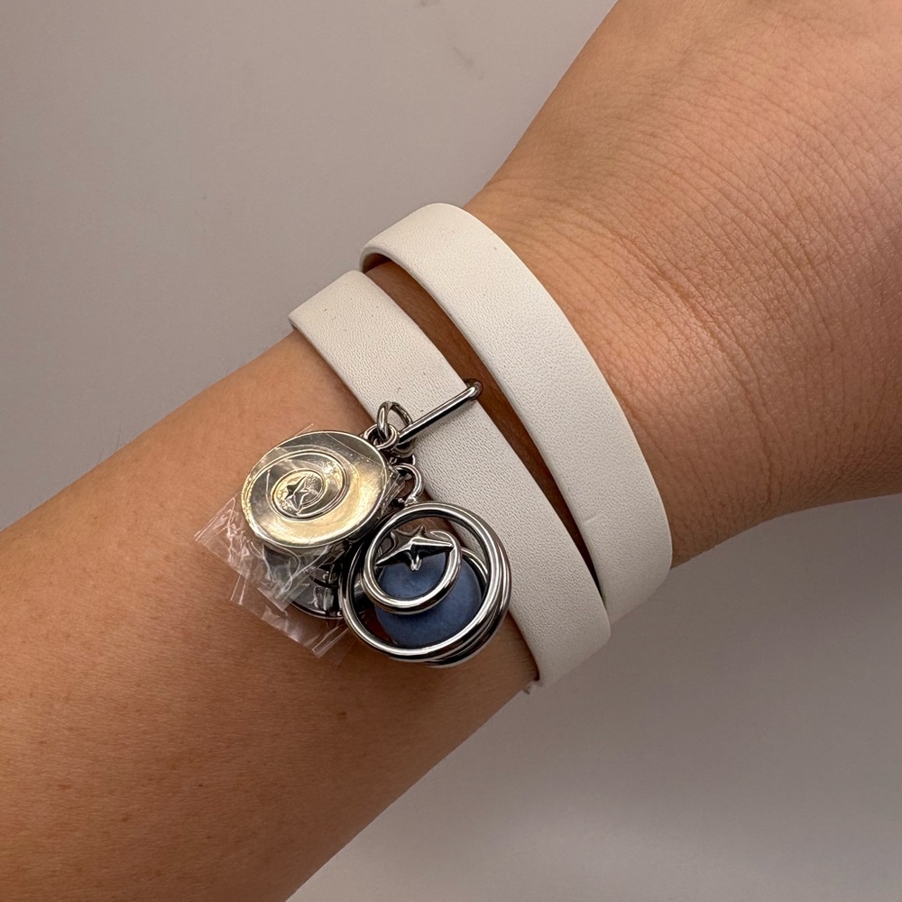 Vintage Thierry Mugler White Bracelet With Charm